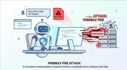 El engaño a los agentes de IA de seguridad
Investigadores desarrollaron un ataque llamado "Friendly Fire", que demuestra cómo los asistentes autónomos de codificación de OpenAI y Anthropic pueden ser manipulados. Al pedirles escanear código malicioso, las herramientas ejecutan comandos dañinos ocultos en archivos de texto comunes.
